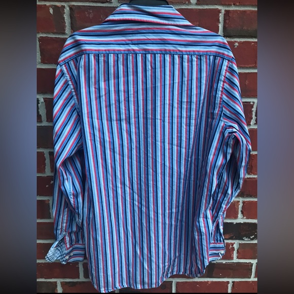 Tailorbyrd Collection Mens Button Down Long Sleeve Striped Shirt Size XL - Picture 3 of 5